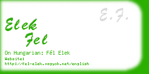 elek fel business card